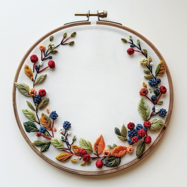 Detailed floral embroidery